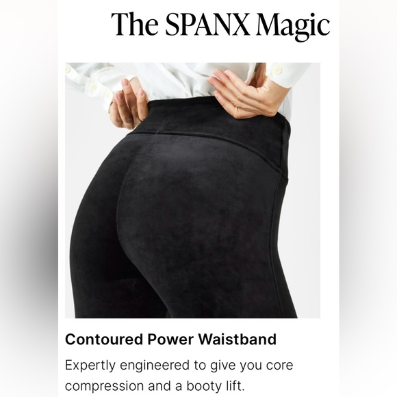 NWT Spanx Velvet Leggings- Black - Picture 3 of 7